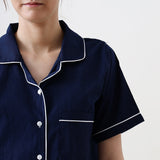 Women Midnight Navy Solid Shorts Set