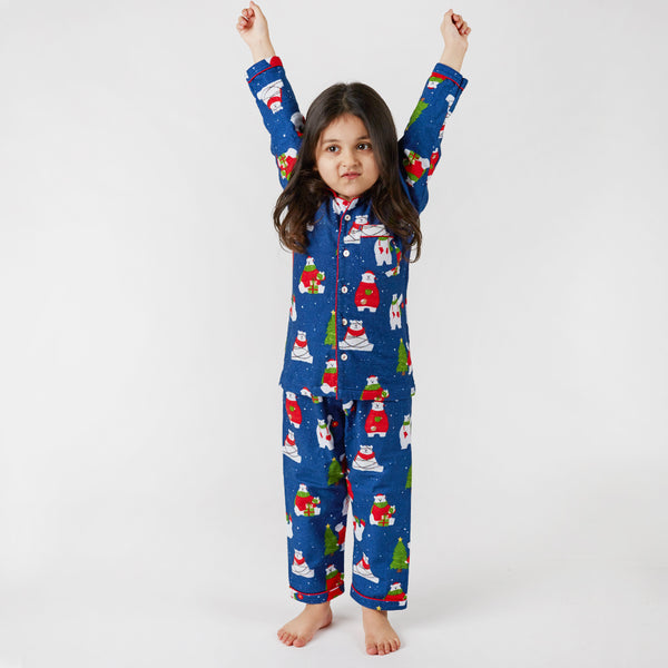 Flannel Polar Bear Pajama Set