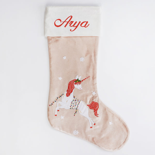 Christmas Unicorn Luxe Stocking