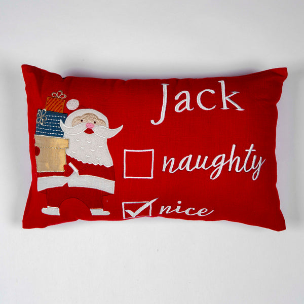 Naughty & Nice Decorative Pillow