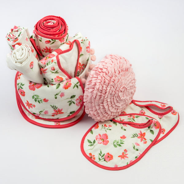 Pampered With Love Organic Muslin Gift Hamper (Blossoms)