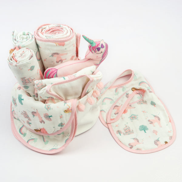 Pampered With Love Organic Muslin Gift Hamper (Fairytale)