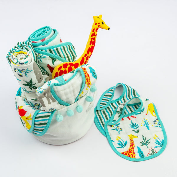 Pampered With Love Organic Muslin Gift Hamper (Serengeti)