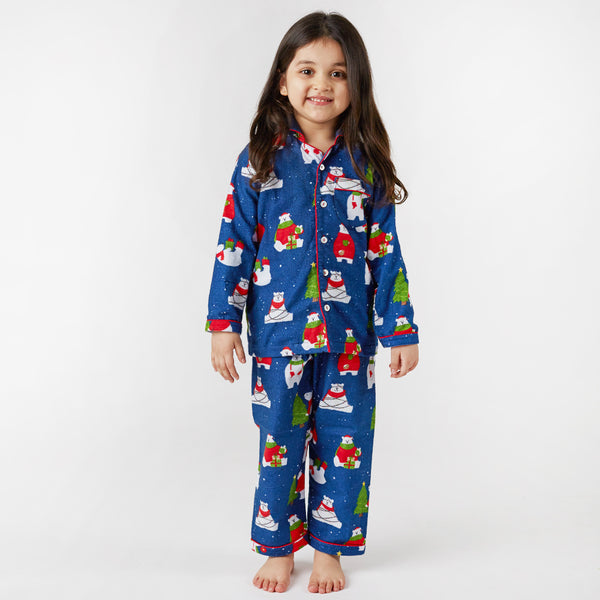 Flannel Polar Bear Pajama Set