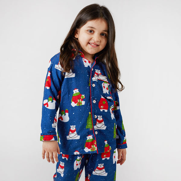Flannel Polar Bear Pajama Set