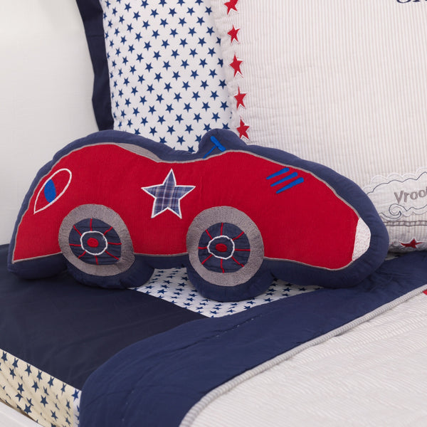 Race Car Decorative Pillow