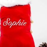 Red Velvet With Faux Fur Santa Sack