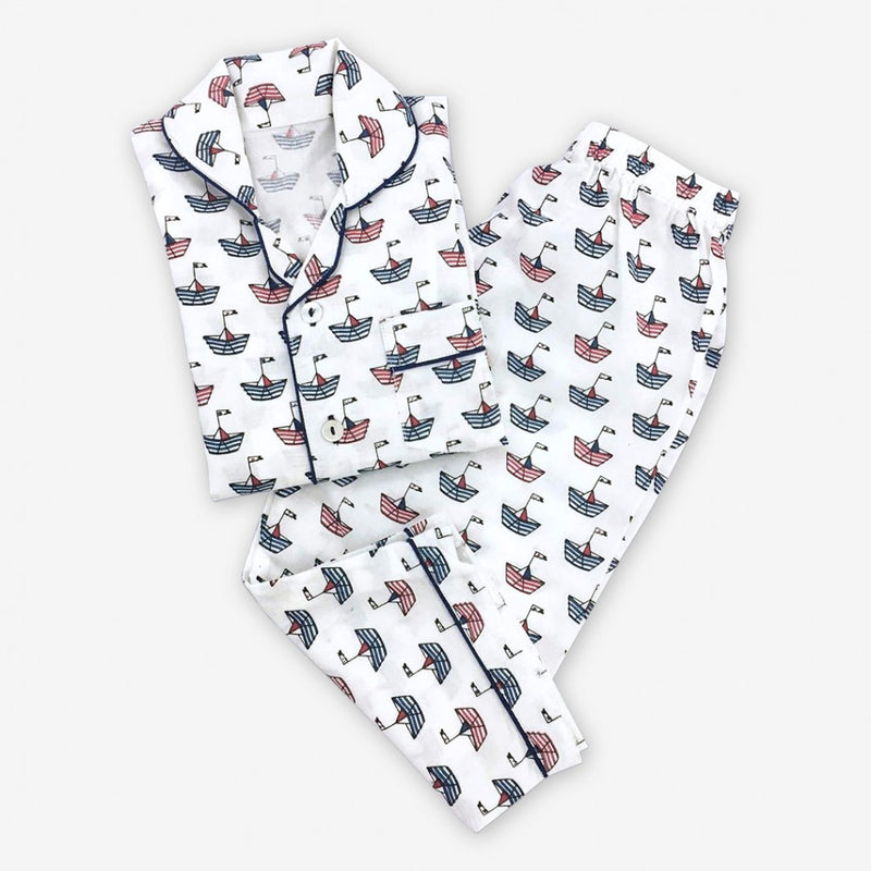 Sail Away Pajama Set For Kids