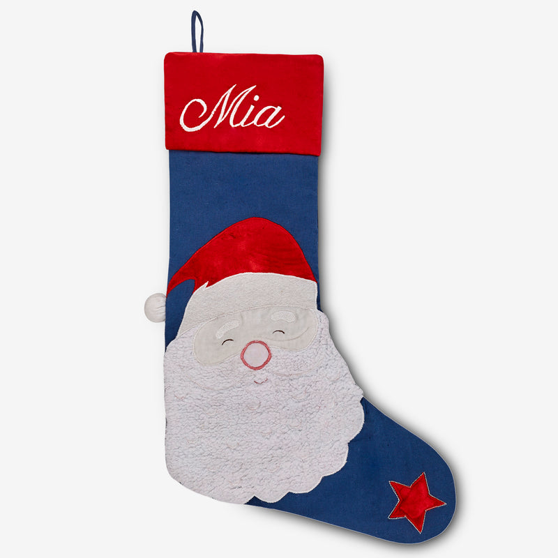 Santa Linen Stocking