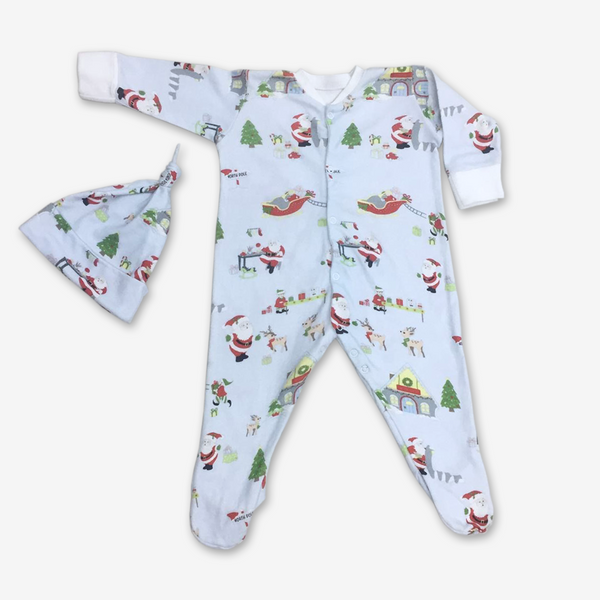 Santa's Workshop Long-Sleeved Onesie & Hat Gift Set