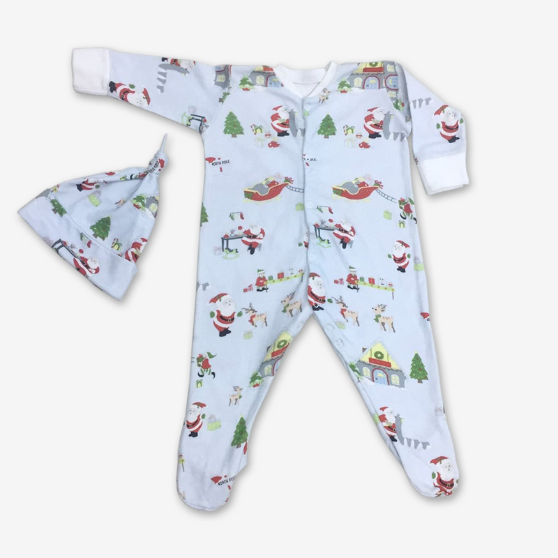 Santa's Workshop Long-Sleeved Onesie & Hat Gift Set