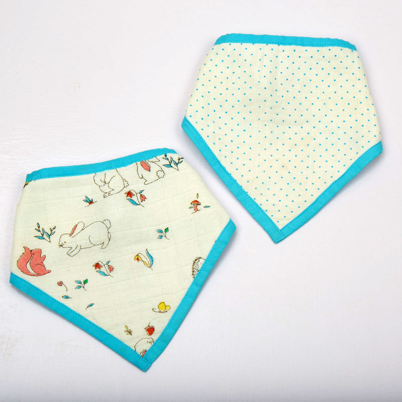 Snuggle Bunny Organic Bandana Bib Set