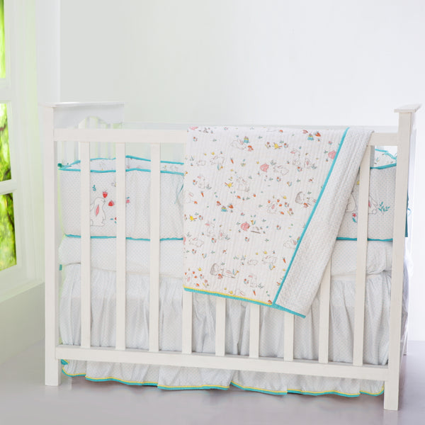 Snuggle Bunny Organic Complete Crib Bedding Set