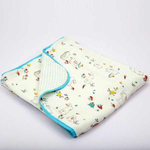 Snuggle Bunny Organic Reversible Blanket