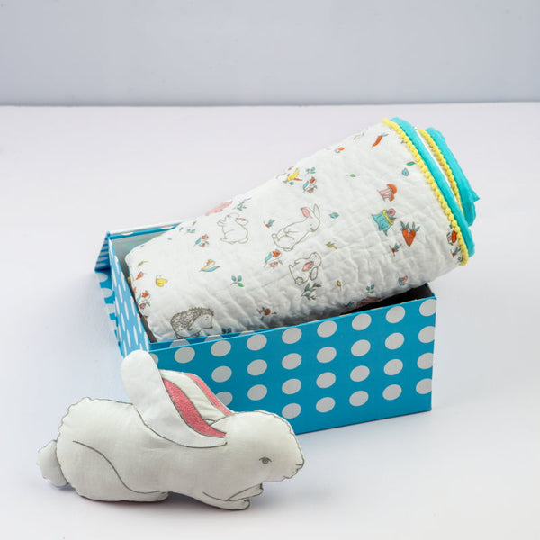 Snuggle Time Organic Crib Gift Set (Snuggle Bunny)
