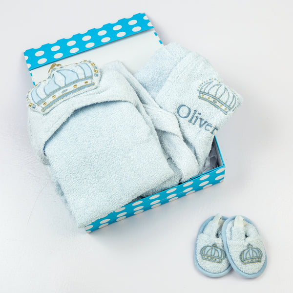 Spa Time New Born Gift Set (Prince) - With Hooded Towel