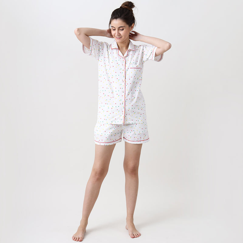 Women Sprinkles Shorts Set