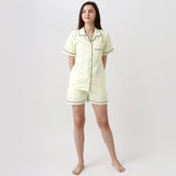 Women Sunshine Yellow Solid Shorts Set