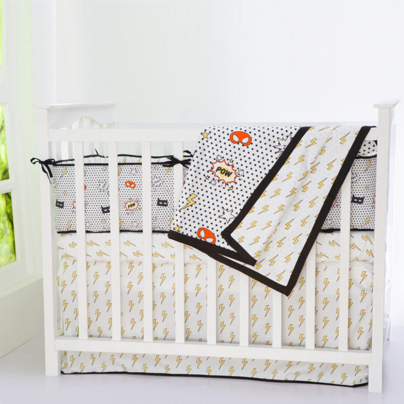 Superhero Organic Complete Crib Bedding Set Little West Street